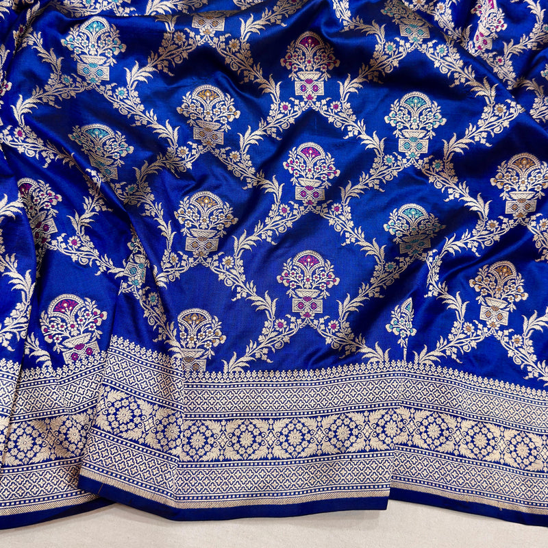 Pure katan silk Handwoven banarasi saree