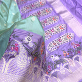 Pure katan silk Handwoven banarasi saree