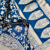 Pure katan silk Handwoven banarasi saree