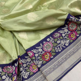 Pure katan silk Handwoven banarasi saree