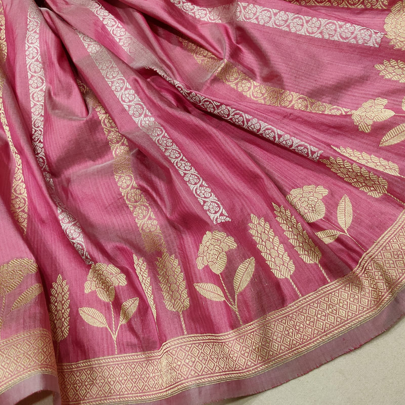 Pure katan silk Handwoven banarasi saree