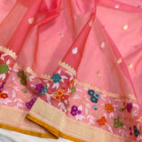 Pure Kora Silk Handwoven Banarasi Saree