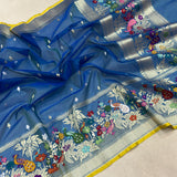 Pure katan jamdani handwoven Banarasi saree