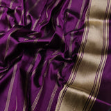 Purple Colour Katan Silk Handwoven Banarasi Saree