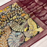 Pure katan silk Handwoven banarasi saree