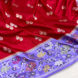 Pure katan silk Handwoven banarasi saree