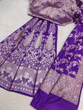Purple Color Banarasi Katan Silk Lehenga