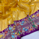 Pure Kora Silk Handwoven Banarasi Saree