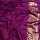 Magenta Color Pure Katan Silk Handwoven Banarasi Saree