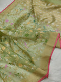Pure Kora Silk Handwoven Banarasi Saree