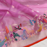 Pure ektara kora handwoven Banarasi saree