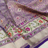 (Copy) Dual Shade Pure Katan Silk Handwoven Banarasi Saree
