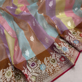 Pure Kora Silk Handwoven Banarasi Saree