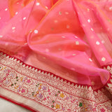 Pure Kora Silk Handwoven Banarasi Saree