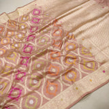Pure Katan Silk Handwoven Banarasi Kadhwa Jungla Saree