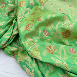 Dual shade pure katan silk Handwoven banarasi saree