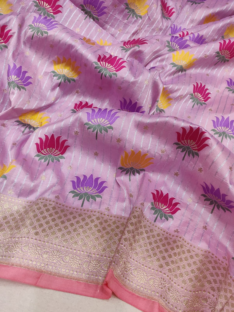 Pure Katan Silk Handwoven Banarasi Saree
