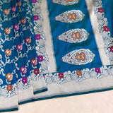 Dual shade pure katan silk Handwoven banarasi saree