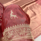 Pure katan silk Handwoven banarasi saree