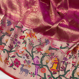 Pure katan silk Handwoven banarasi saree