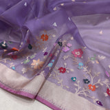 Pure ektara kora Handwoven Banarasi saree