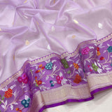 Pure Kora Silk Handwoven Banarasi Saree