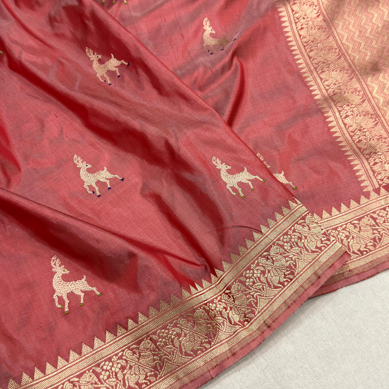 Pure katan silk Handwoven banarasi saree