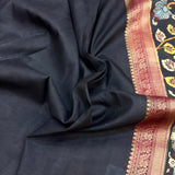 Pure katan silk Handwoven banarasi saree