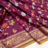 Pure katan silk Handwoven banarasi saree