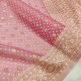 Pink colour Pure Cotton Handwoven Banarasi  Saree