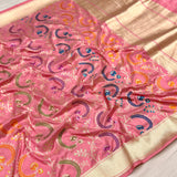Pure Katan Silk Handwoven Banarasi Saree