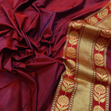 Nevi Blue colour Pure Katan Silk Handwoven Banarasi Saree
