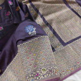 Pure Katan Silk Handwoven Banarasi Saree
