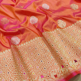 Dual Sade Pure Kora Silk Handwoven Banarasi Saree