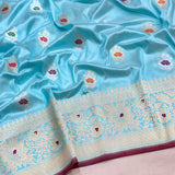 Pure katan silk Handwoven banarasi saree