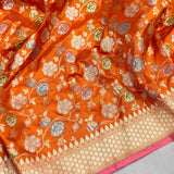 Pure katan silk Handwoven banarasi saree