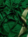 Dark green Colour Pure Katan Silk Handwoven Banarasi Saree