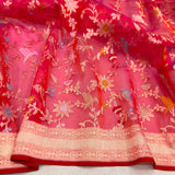 Dual sade pure kora jamdani Handwoven banarasi saree