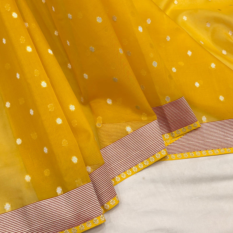 Pure kora Handwoven banarasi saree