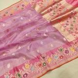 Pure Kora Silk Handwoven Banarasi Saree