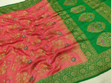 Pure tussar Silk Handwoven Banarasi Saree