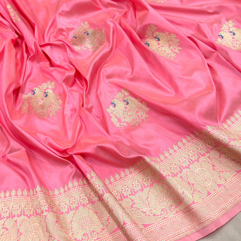 Pure katan silk handwoven banarasi saree