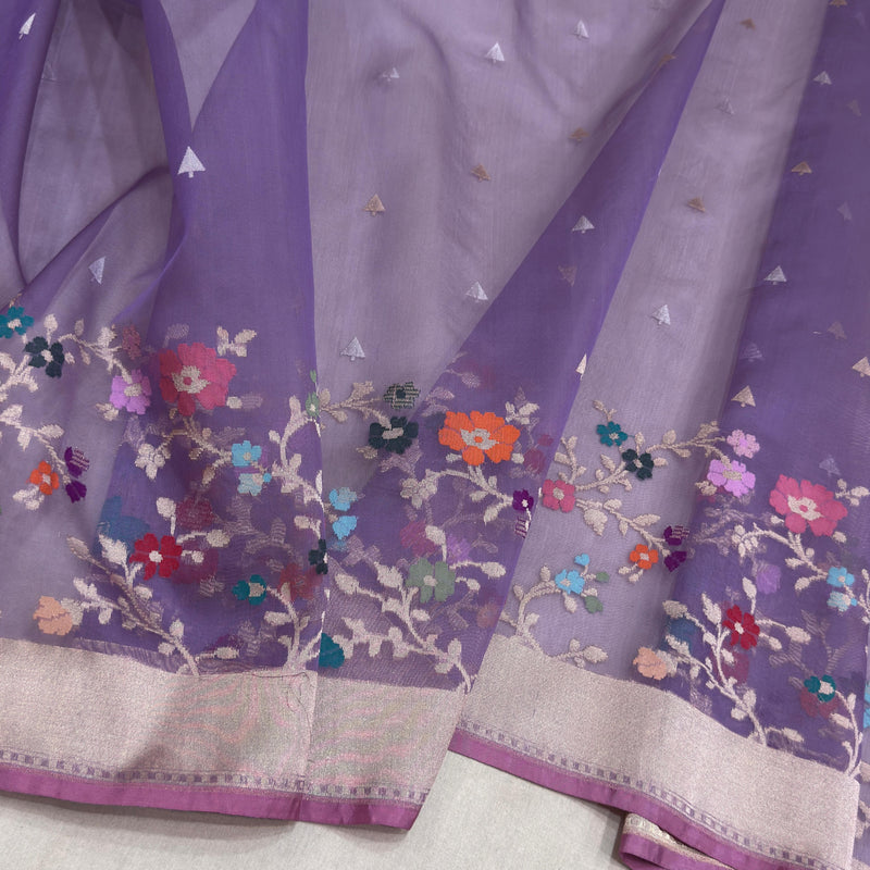 Pure ektara kora Handwoven Banarasi saree