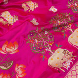 Pink colour Pure Katan Silk Handwoven Banarasi Saree