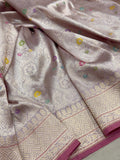 Pure Katan Silk Handwoven Tanchoi Banarasi Saree
