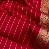 Sky blue colour pure katan silk handwoven banarasi saree