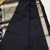 Black Color Pure Katan Silk Handwoven Banarasi Saree
