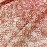 Peach Color Pure Tissue Silk Handwoven Banarasi Saree