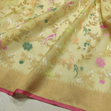 Pure Kora Silk Handwoven Banarasi Saree
