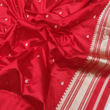 Grey colour Pure Kora Silk Handwoven Banarasi Saree